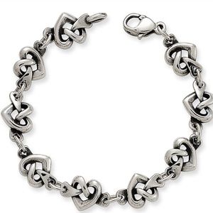 James Avery RETRIED 925 Heart Knot Bracelet